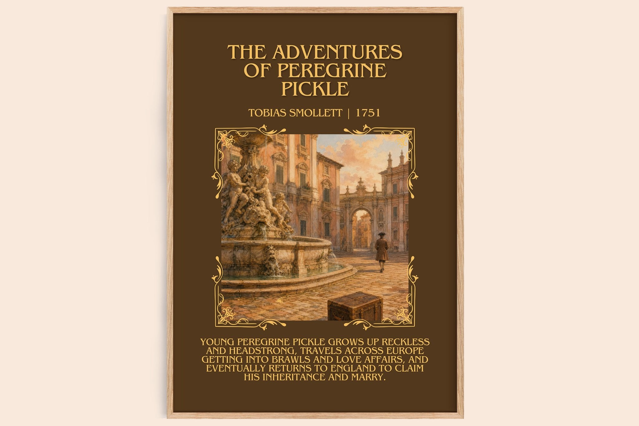 Adventures of Peregrine Pickle Minimalist Book Poster by T. Smollett