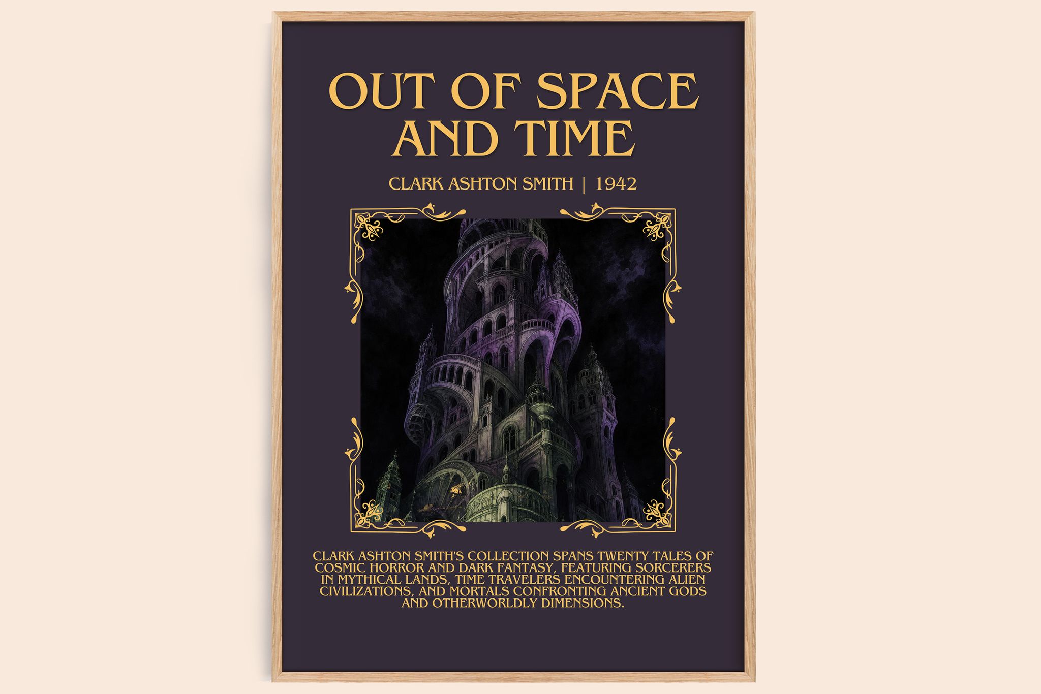 Out Of Space And Time Minimalist Book Poster by Clark Ashton Smith