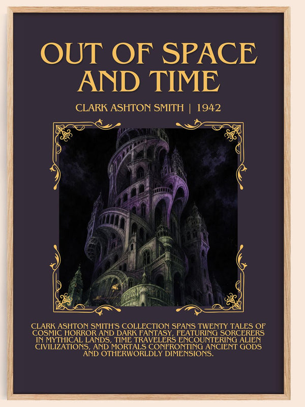 Out Of Space And Time Minimalist Book Poster by Clark Ashton Smith – book poster