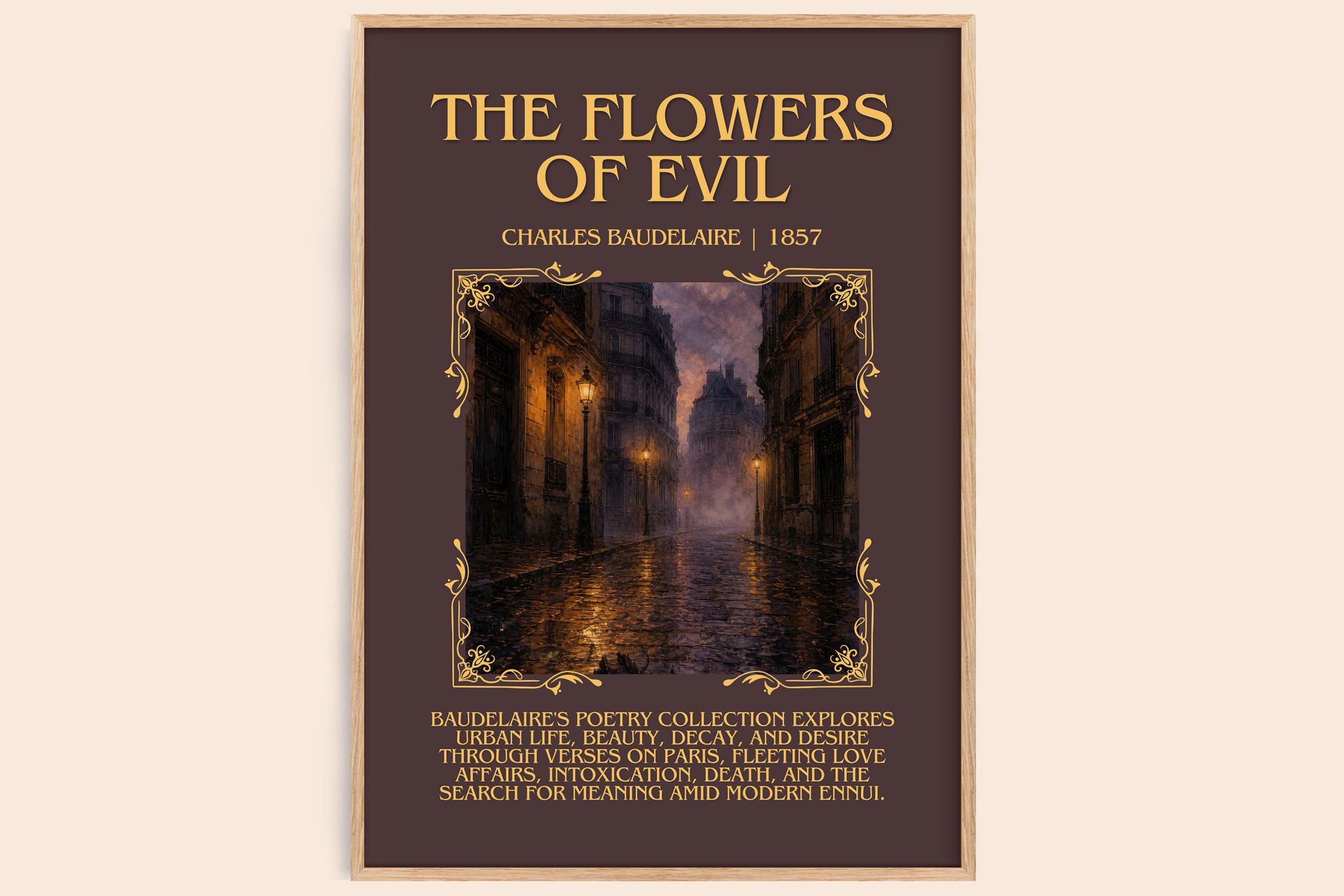 The Flowers of Evil Minimalist Book Poster by Charles Baudelaire