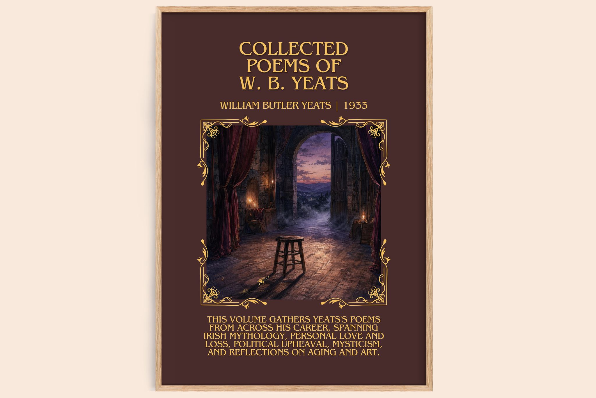 Collected Poems of W. B. Yeats Minimalist Book Poster by W. Yeats
