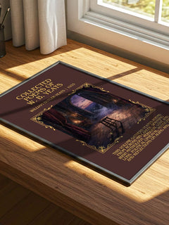 Collected Poems of W. B. Yeats Minimalist Book Poster by W. Yeats – print on a sunlit desk