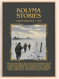 Kolyma Stories Minimalist Book Poster by Varlam Shalamov – book poster