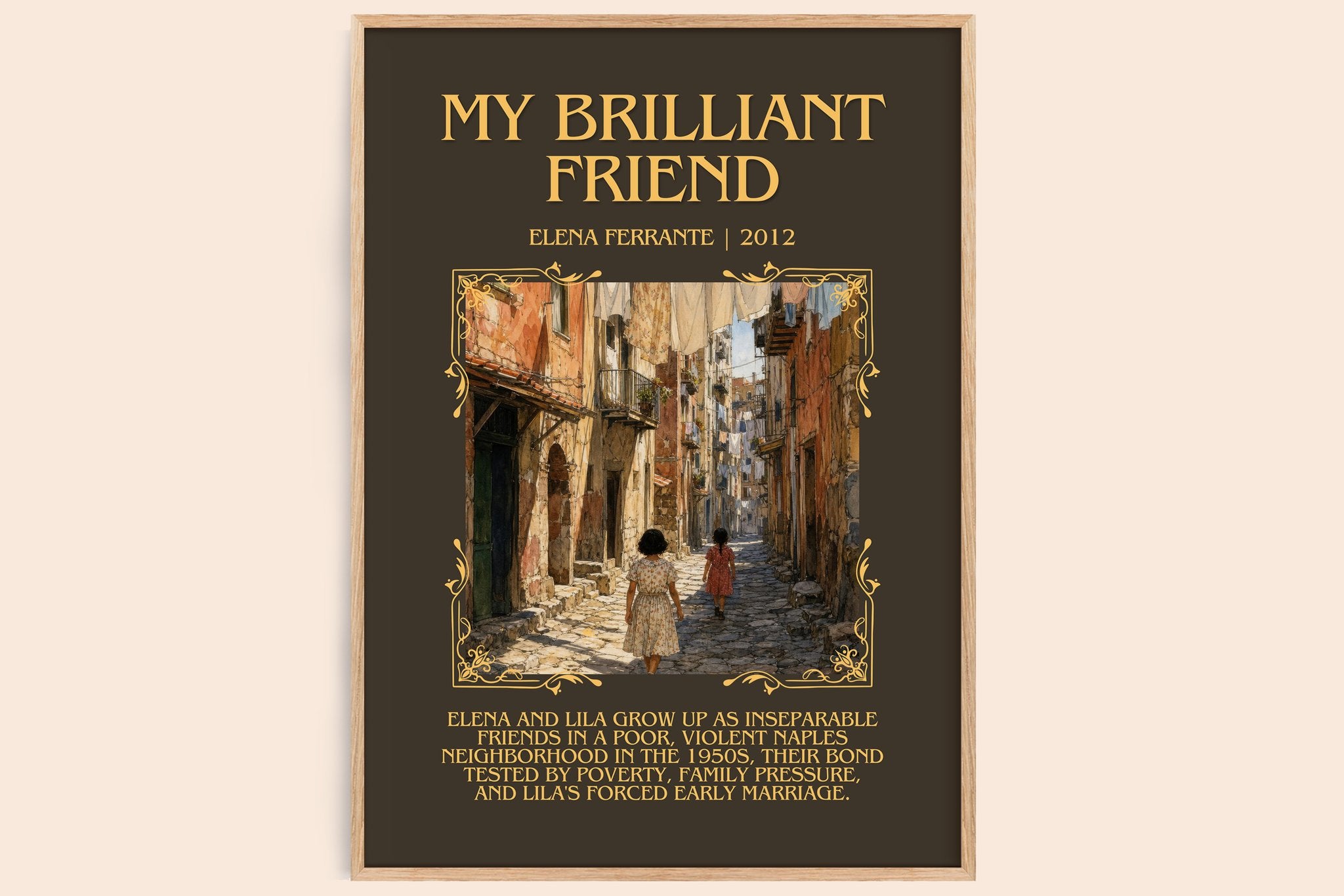 My Brilliant Friend Minimalist Book Poster by Elena Ferrante