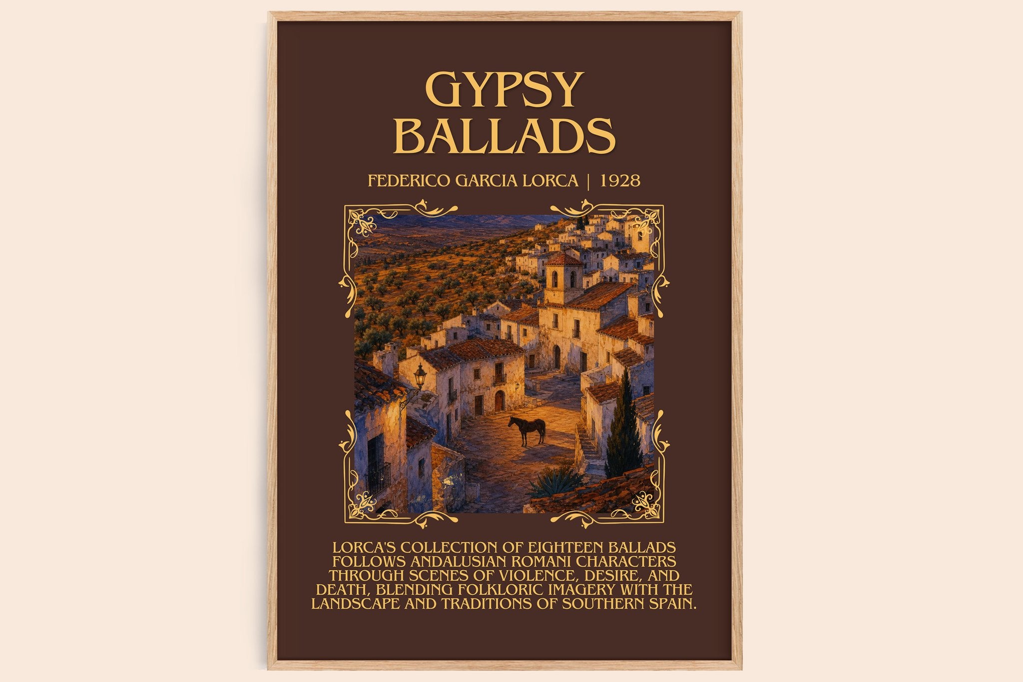 Gypsy Ballads Minimalist Book Poster by Federico García Lorca