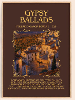 Gypsy Ballads Minimalist Book Poster by Federico García Lorca – book poster