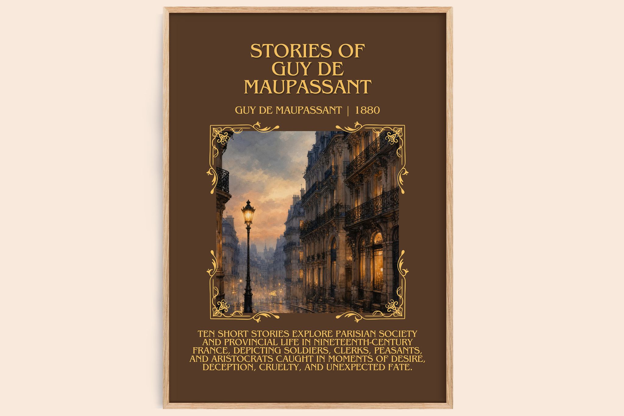 Stories of Guy de Maupassant Minimalist Book Poster by G. Maupassant