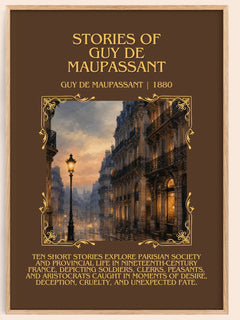 Stories of Guy de Maupassant Minimalist Book Poster by G. Maupassant – book poster