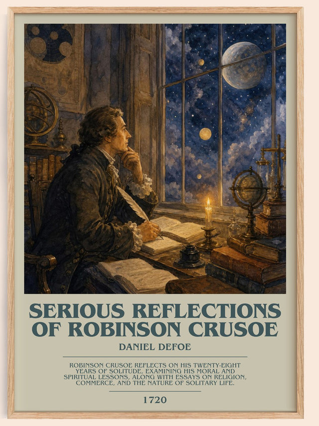 Serious Reflections Of Robinson Crusoe Bookish Wall Art by D. Defoe