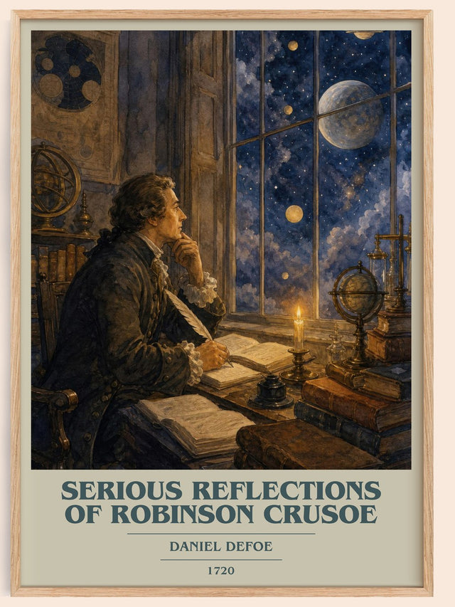 Serious Reflections Of Robinson Crusoe Book Cover Poster by D. Defoe