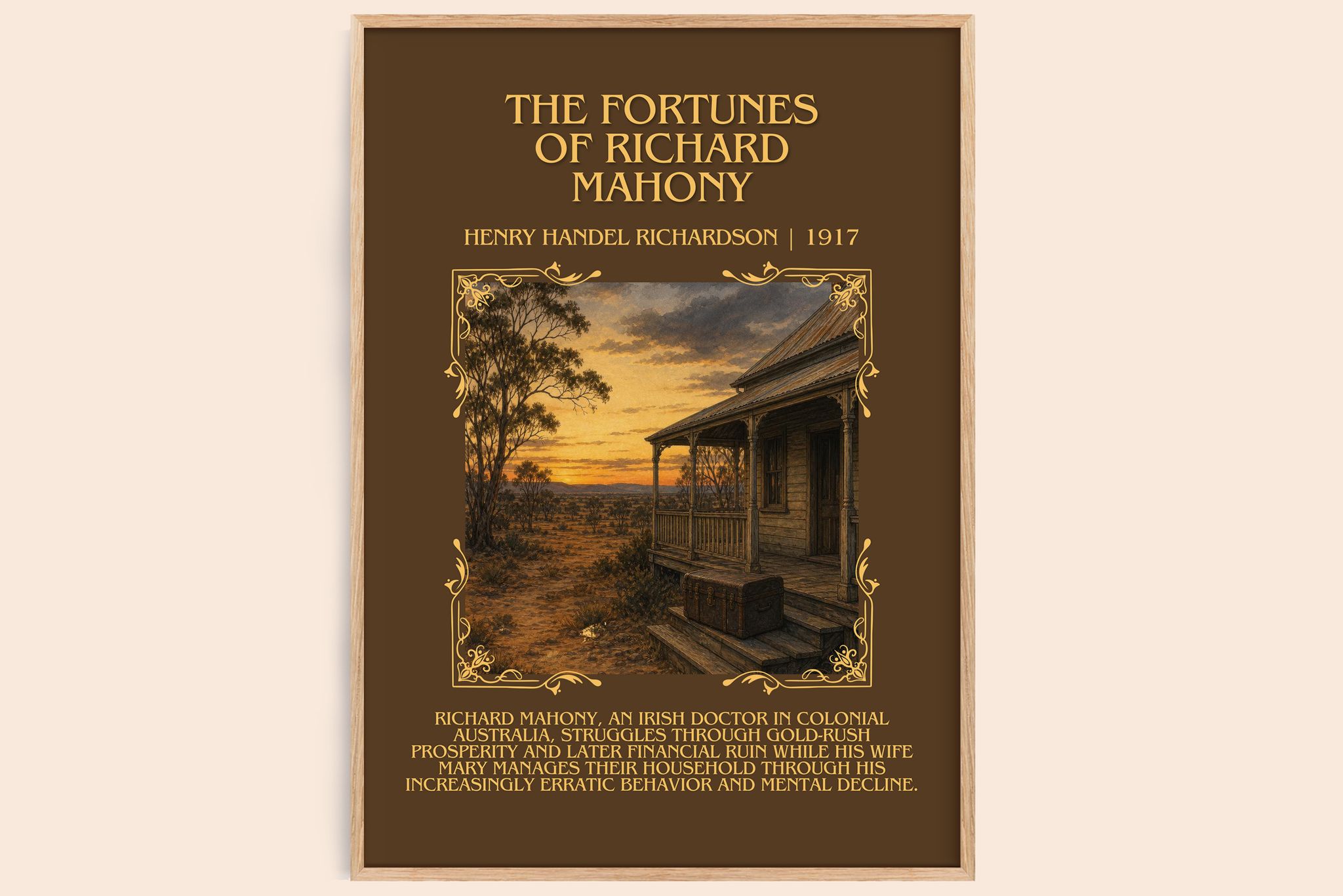 Fortunes Of Richard Mahony Minimalist Book Poster by H. Richardson