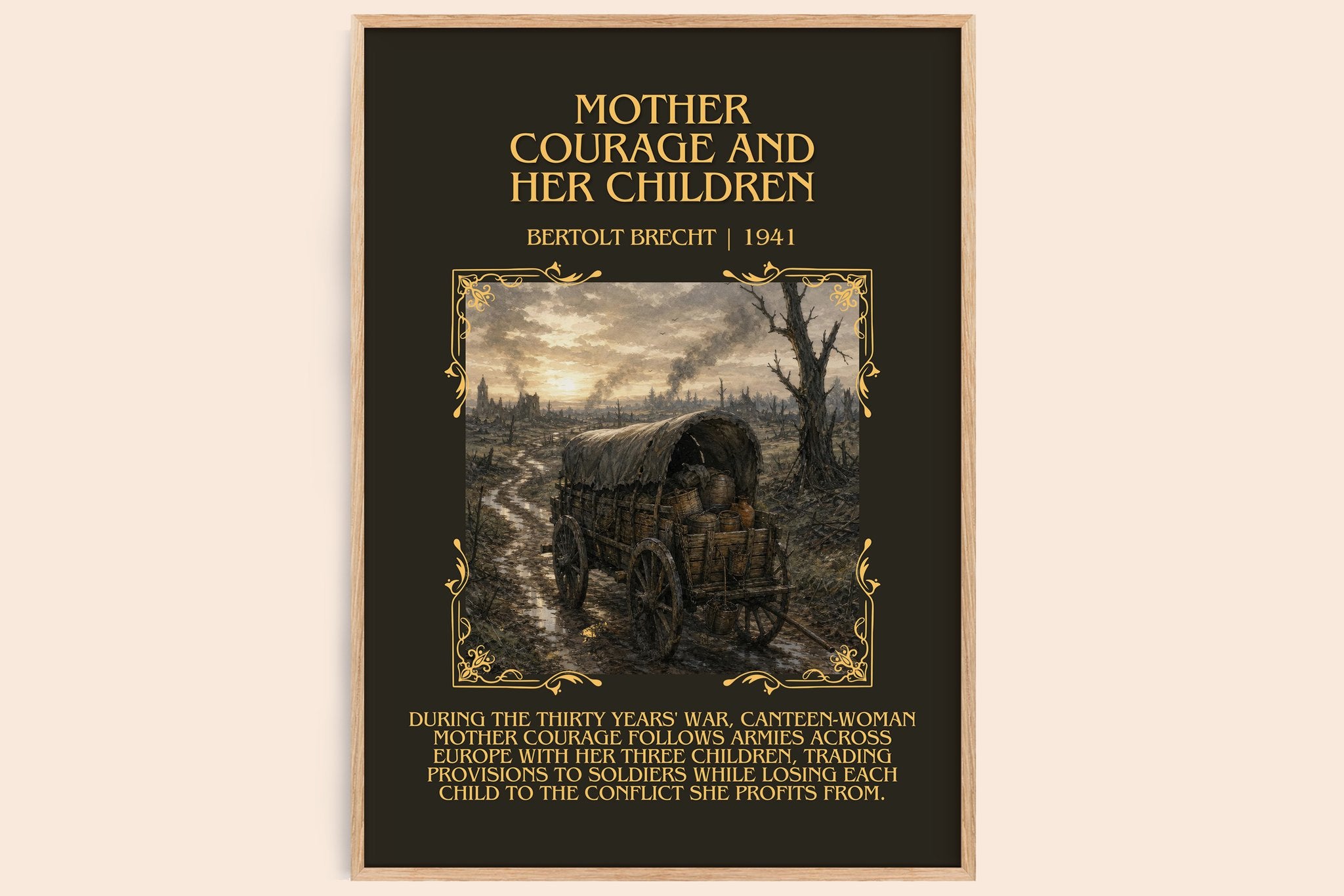 Mother Courage and Her Children Minimalist Book Poster by B. Brecht