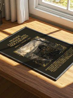 Mother Courage and Her Children Minimalist Book Poster by B. Brecht – print on a sunlit desk