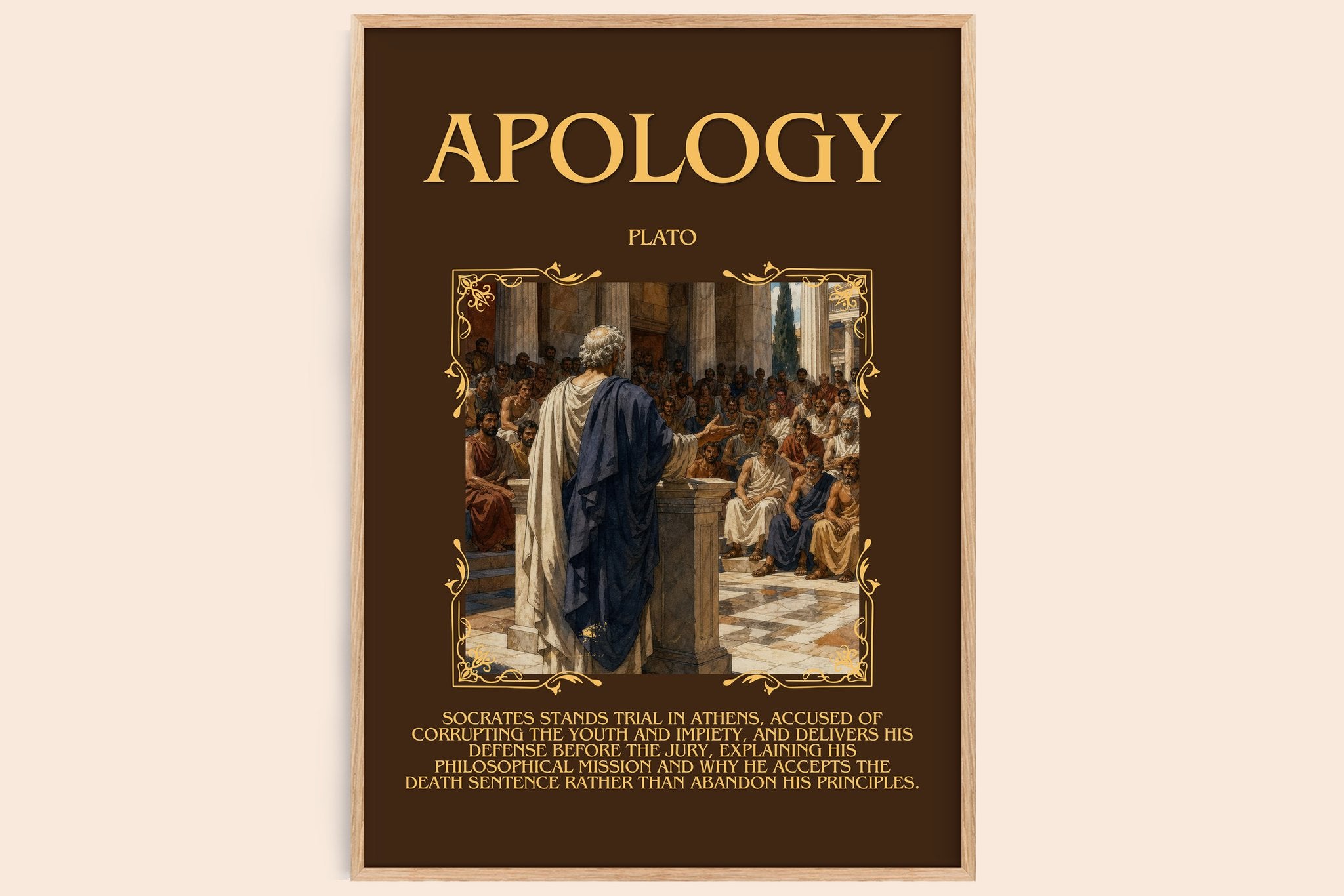 Apology Minimalist Book Poster by Plato