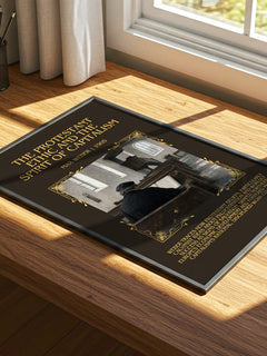 The Protestant Ethic and the Spirit of Capitalism Minimalist Book Poster by Max Weber – print on a sunlit desk