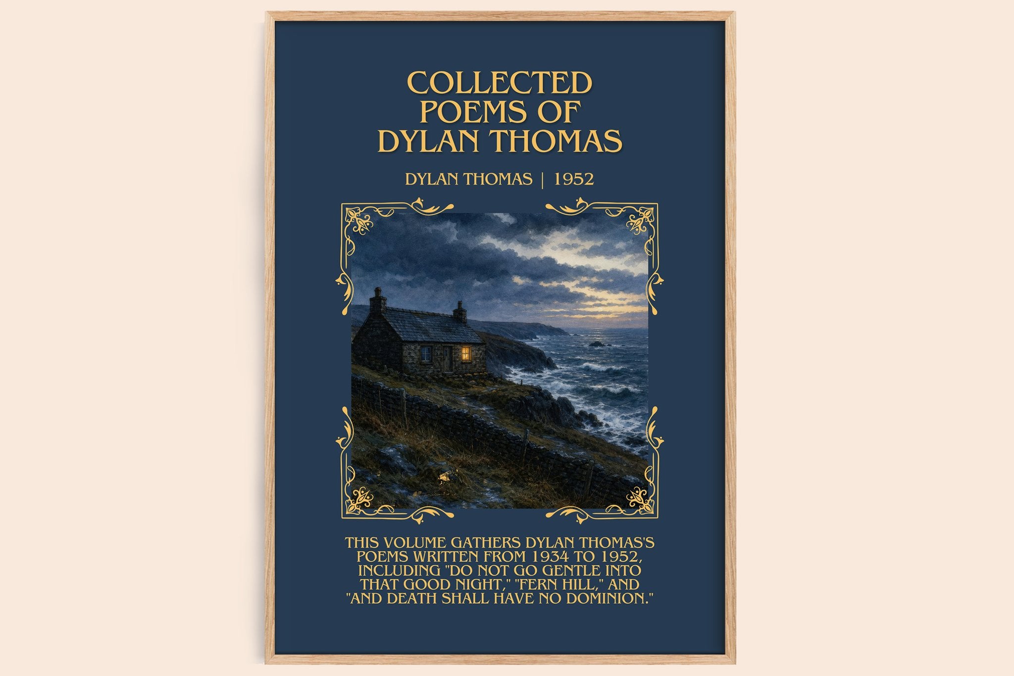 Collected Poems of Dylan Thomas Minimalist Book Poster by Dylan Thomas