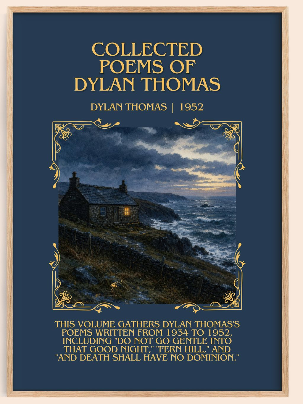 Collected Poems of Dylan Thomas Minimalist Book Poster by Dylan Thomas – book poster