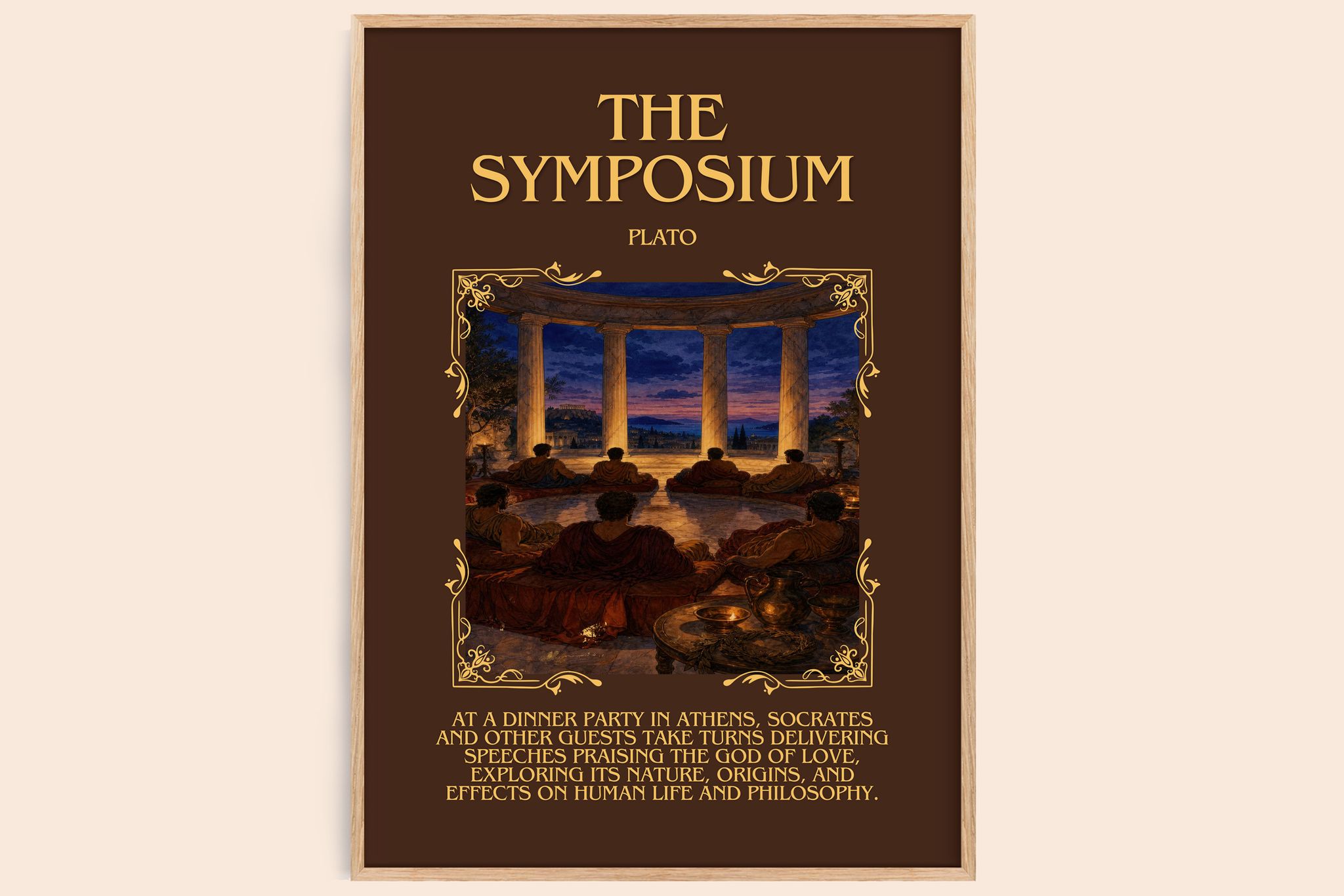 The Symposium Minimalist Book Poster by Plato
