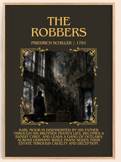 The Robbers Minimalist Book Poster by Friedrich Schiller – book poster