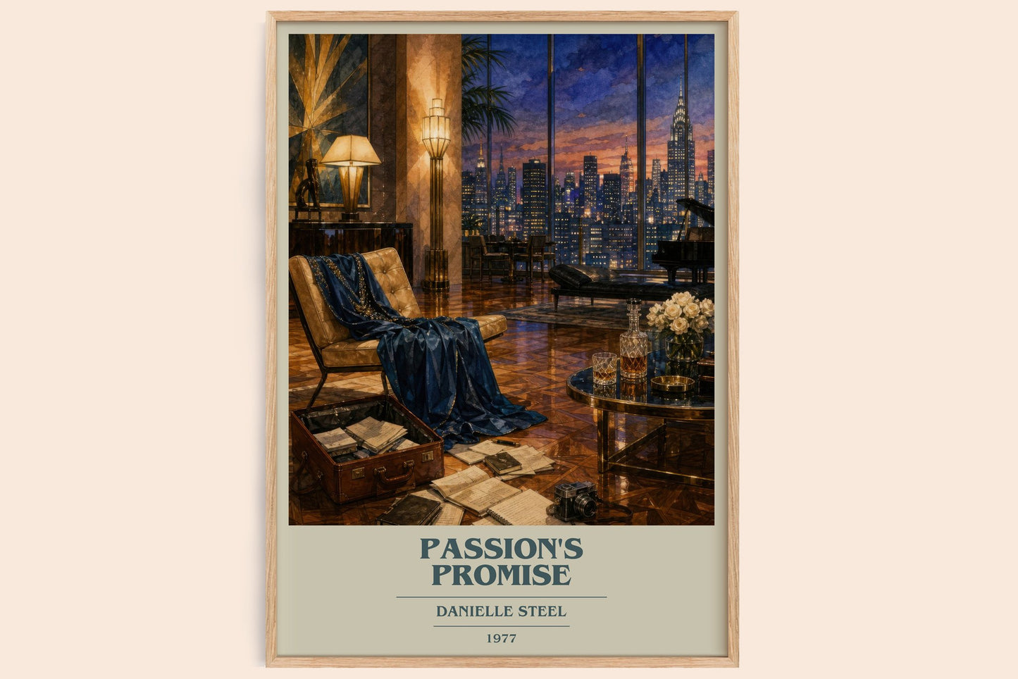 Passion'S Promise book cover book poster by Danielle Steel – framed literary art print