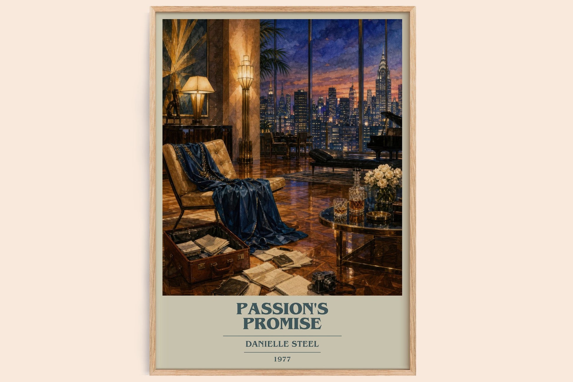 Passion'S Promise book cover book poster by Danielle Steel – framed literary art print