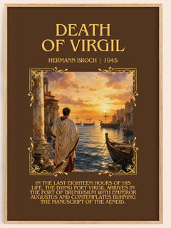 Death of Virgil Minimalist Book Poster by Hermann Broch – book poster