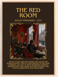 The Red Room Minimalist Book Poster by August Strindberg – book poster