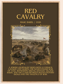 Red Cavalry Minimalist Book Poster by Isaac Babel – book poster