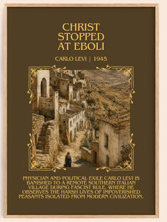 Christ Stopped at Eboli Minimalist Book Poster by Carlo Levi – book poster