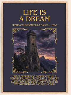 Life Is a Dream Minimalist Book Poster by Pedro Calderón de la Barca – book poster