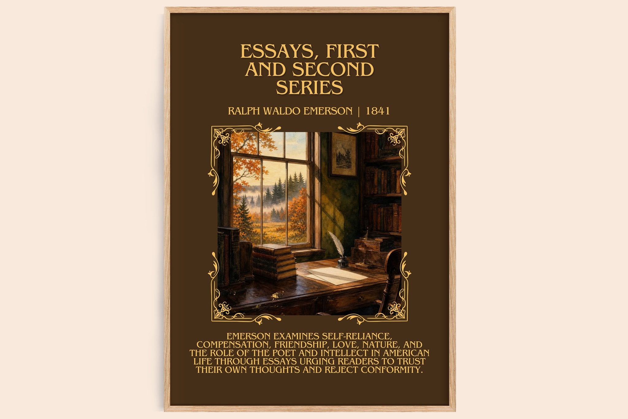 Essays, First And Second Series Minimalist Book Poster by R. Emerson