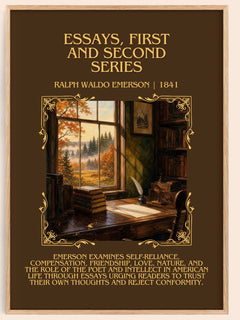 Essays, First And Second Series Minimalist Book Poster by R. Emerson – book poster