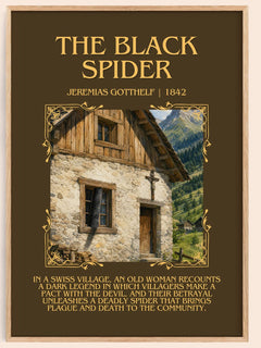 The Black Spider Minimalist Book Poster by Jeremias Gotthelf – book poster