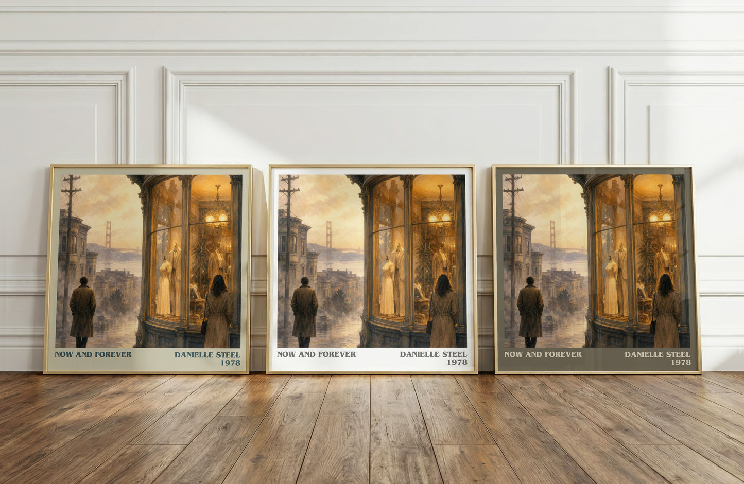 Now And Forever literary art print colour and style options – Danielle Steel book art