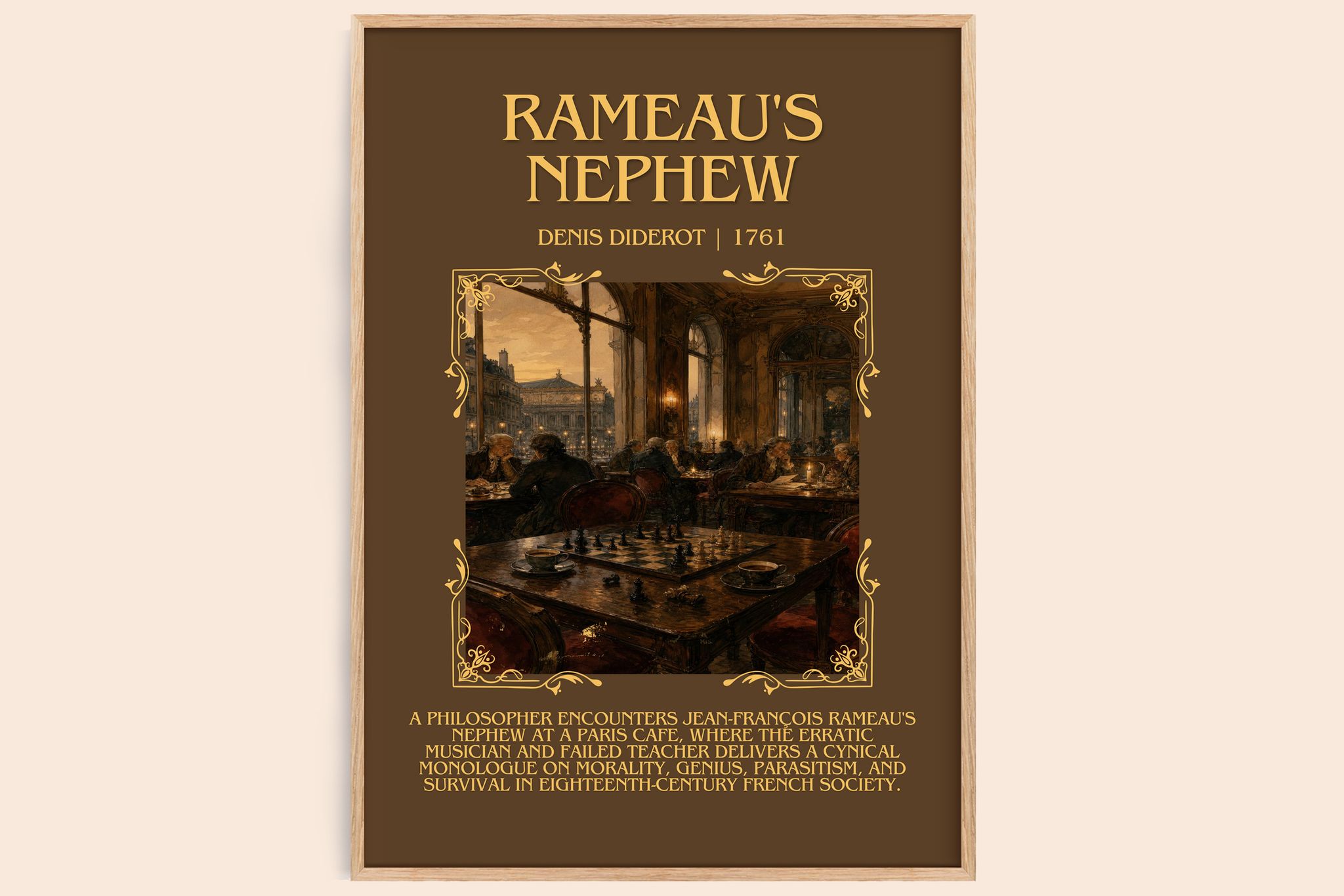 Rameau's Nephew Minimalist Book Poster by Denis Diderot