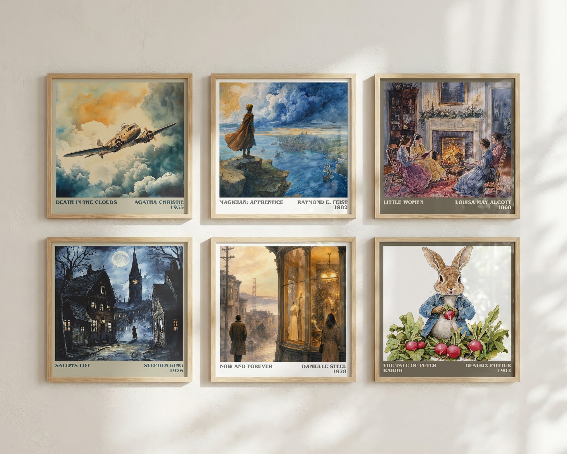 Now And Forever literary print framed by window – literary home decor