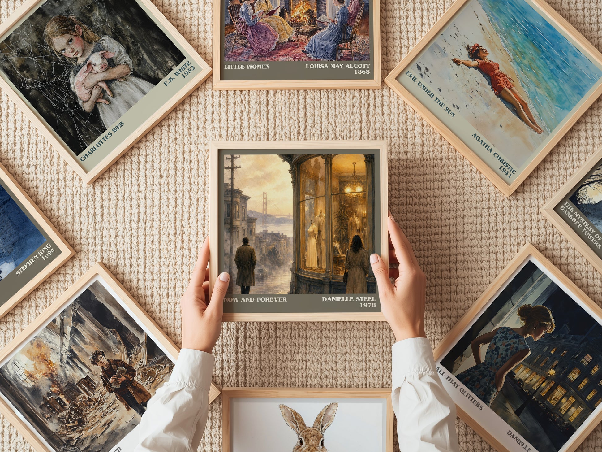 Now And Forever literary book poster framed on wall – romance wall art