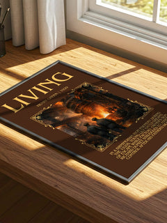Living Minimalist Book Poster by Henry Green – print on a sunlit desk