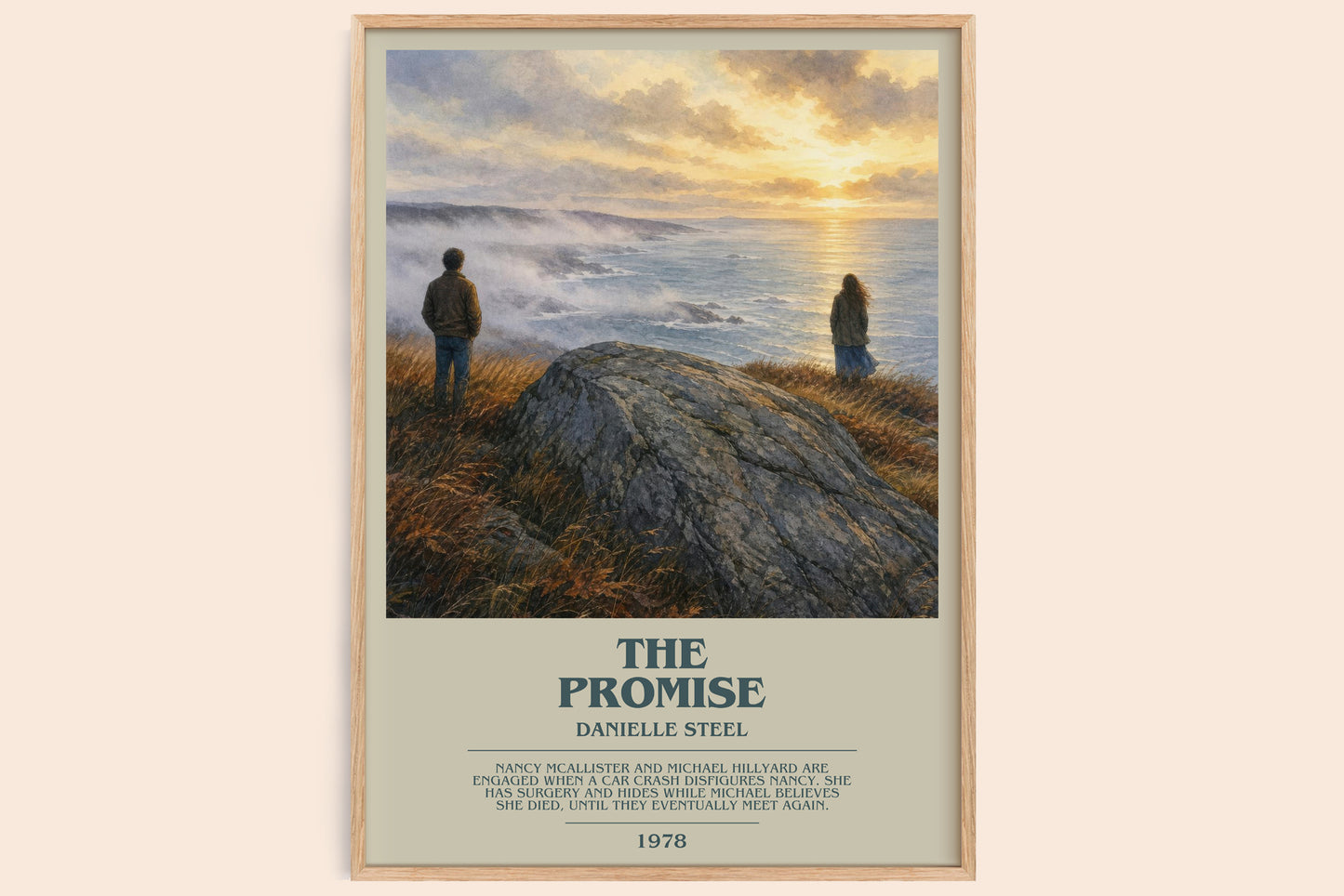 The Promise bookish book poster by Danielle Steel – framed literary art print