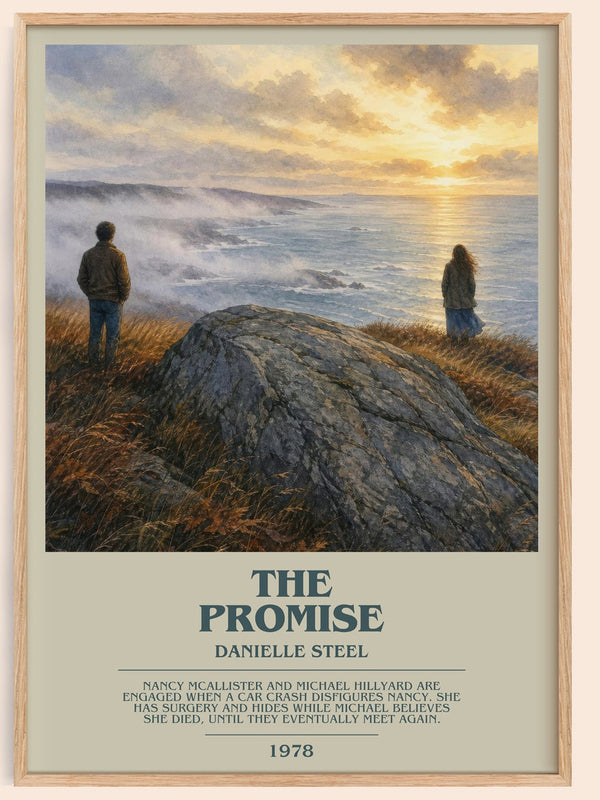 The Promise bookish book poster by Danielle Steel – framed literary art print