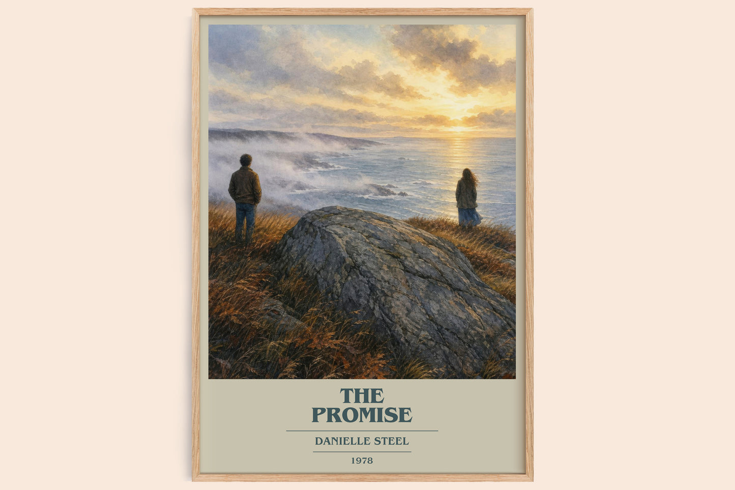 The Promise book cover book poster by Danielle Steel – framed literary art print