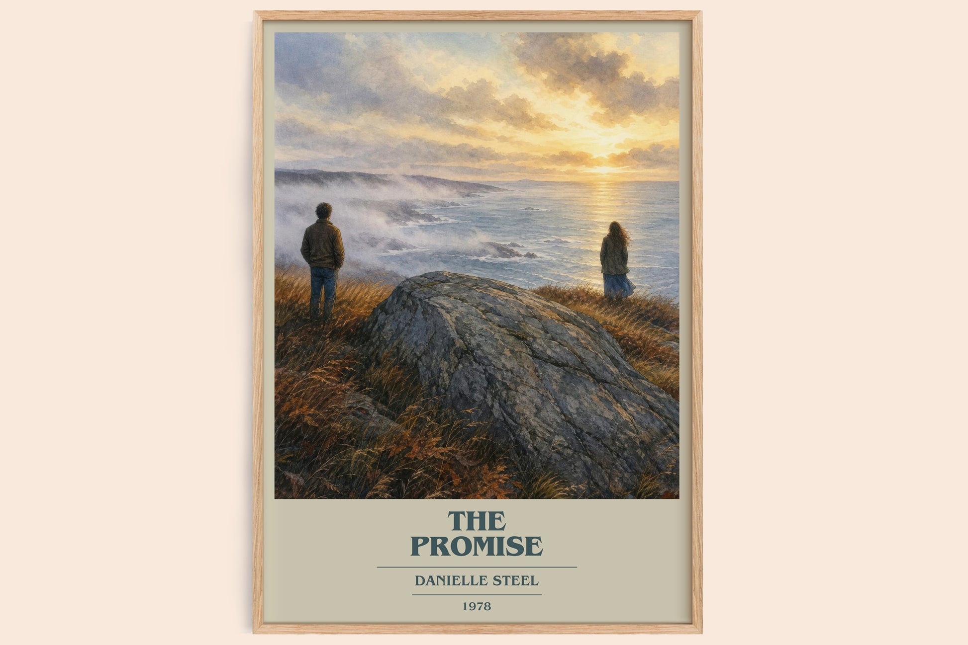 The Promise book cover book poster by Danielle Steel – framed literary art print