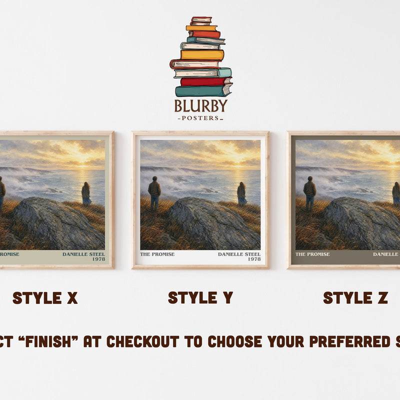 The Promise literary print in frame leaning in hallway – romance wall art