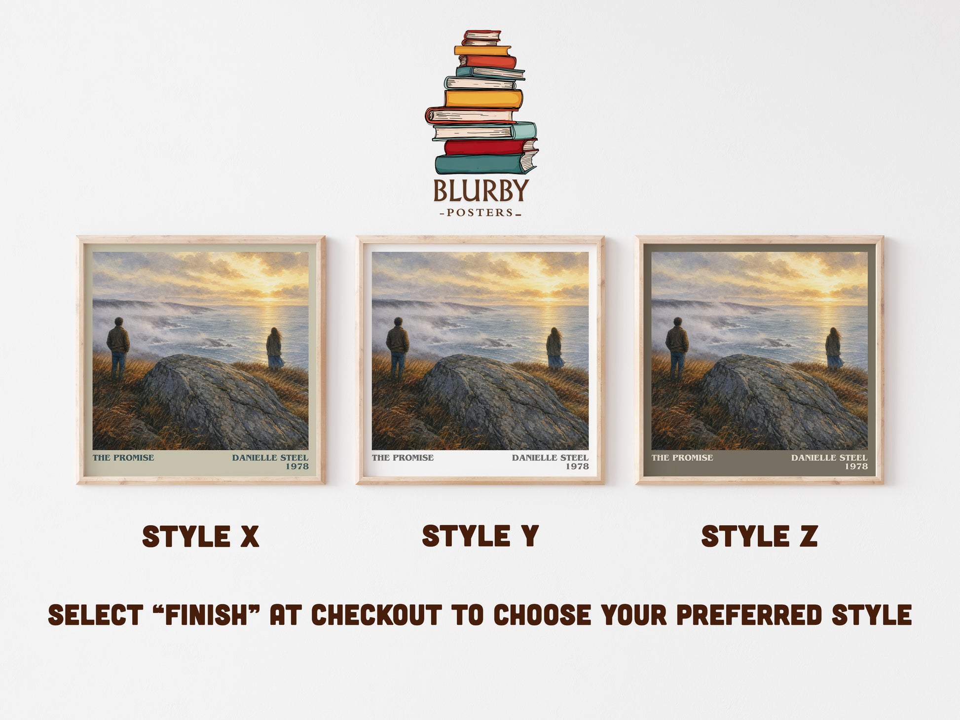 The Promise literary print in frame leaning in hallway – romance wall art