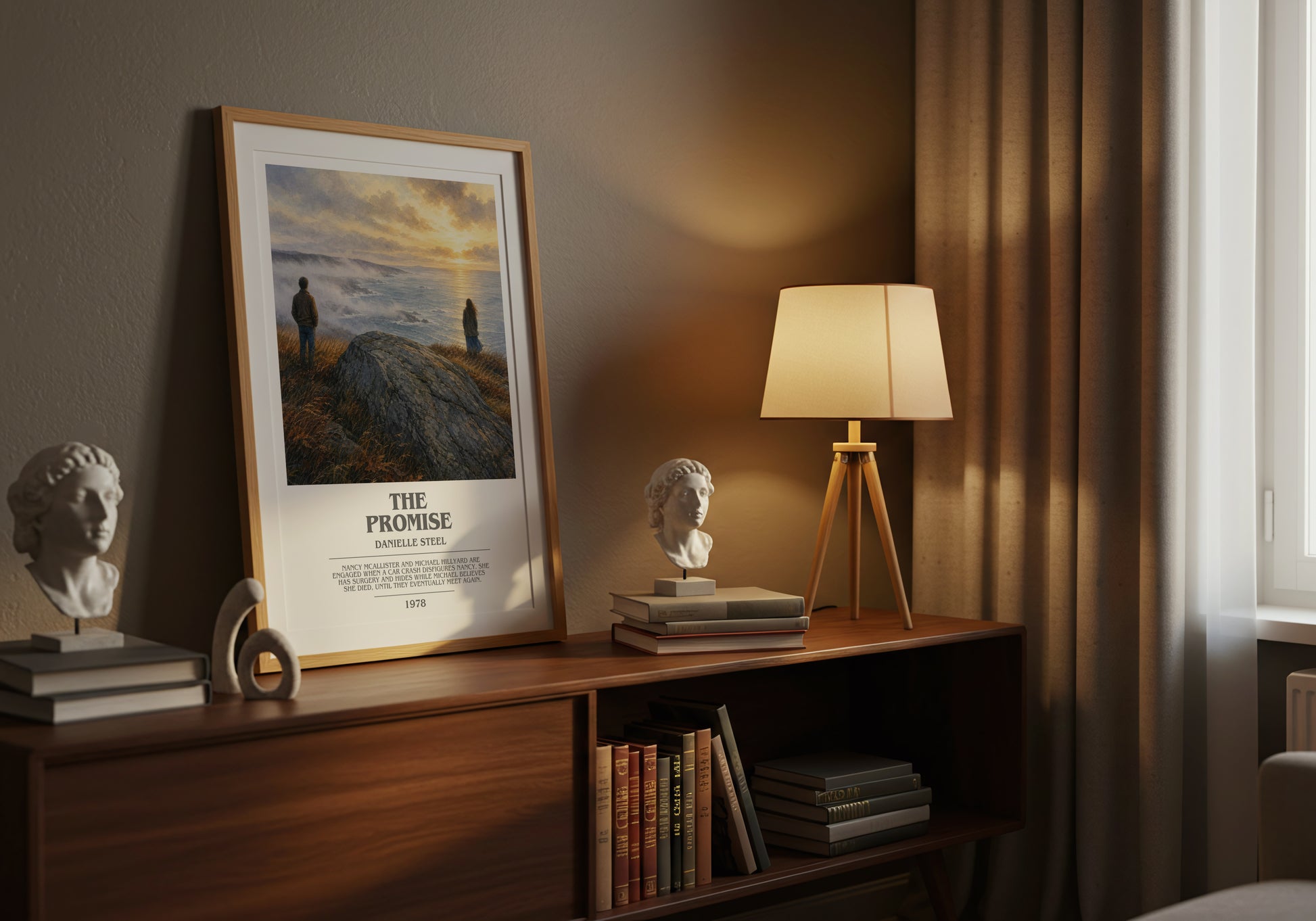 The Promise bookish book poster framed on wall – romance wall art