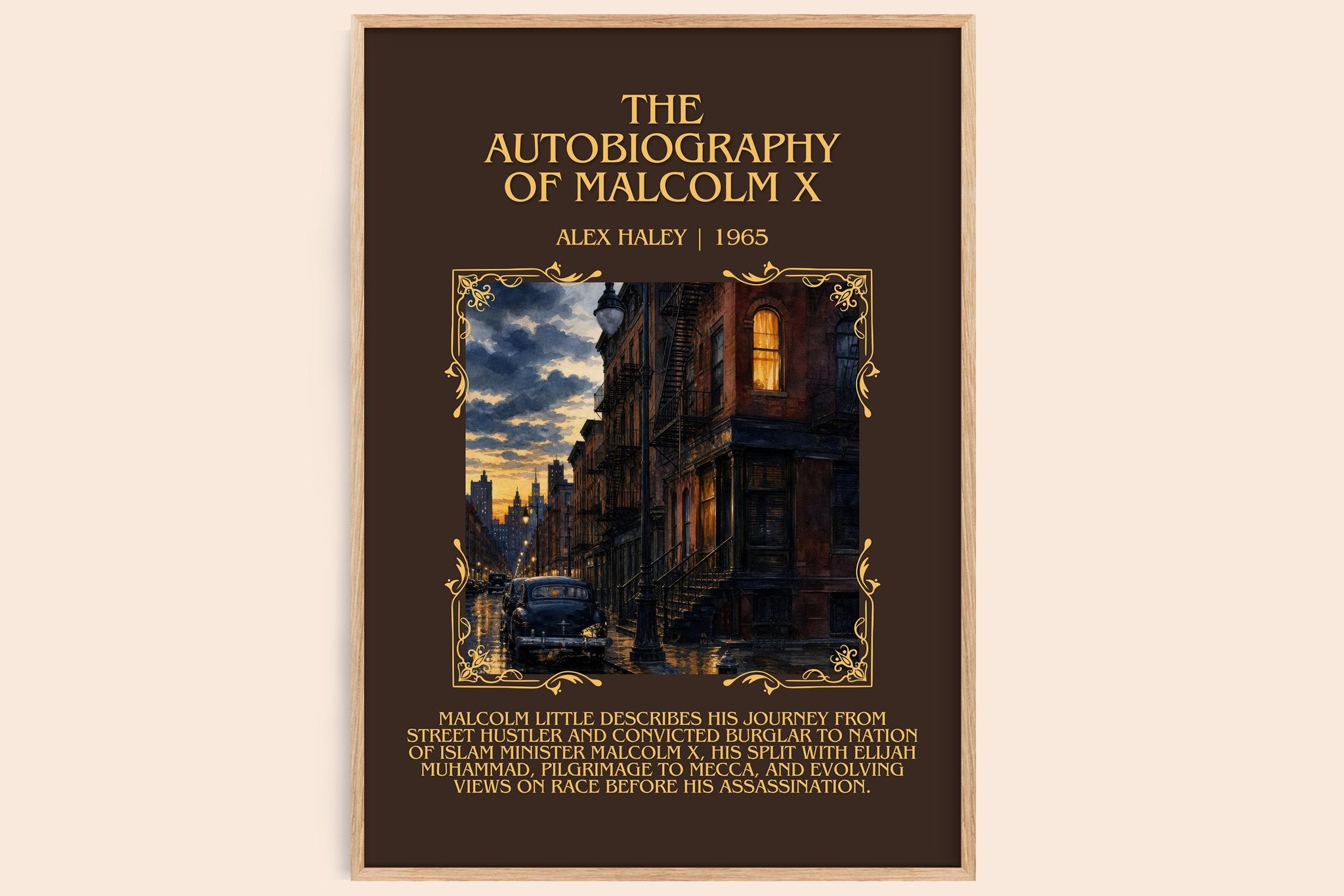 The Autobiography of Malcolm X Minimalist Book Poster by Alex Haley