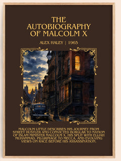 The Autobiography of Malcolm X Minimalist Book Poster by Alex Haley – book poster