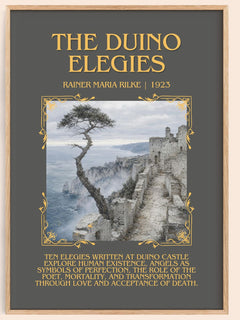 The Duino Elegies Minimalist Book Poster by Rainer Maria Rilke – book poster