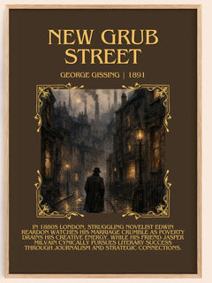New Grub Street Minimalist Book Poster by George Gissing – book poster