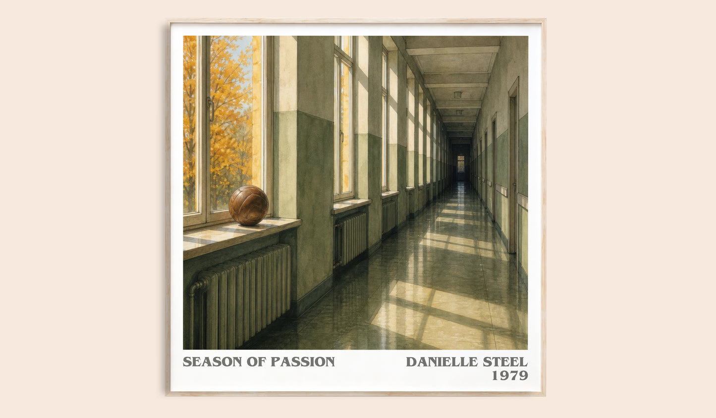 Season Of Passion literary book poster by Danielle Steel – framed literary art print
